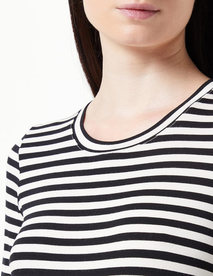 Part Two Damen EmaJapw Ts T-Shirt, Schwarz Streifen, Small