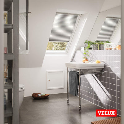 VELUX Original Jalousie für MK06, Weiss, mit Grauer Führungsschiene MK06 Weiss, MK06 Weiss