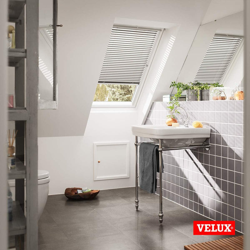 VELUX Original Jalousie für MK06, Weiss, mit Grauer Führungsschiene MK06 Weiss, MK06 Weiss