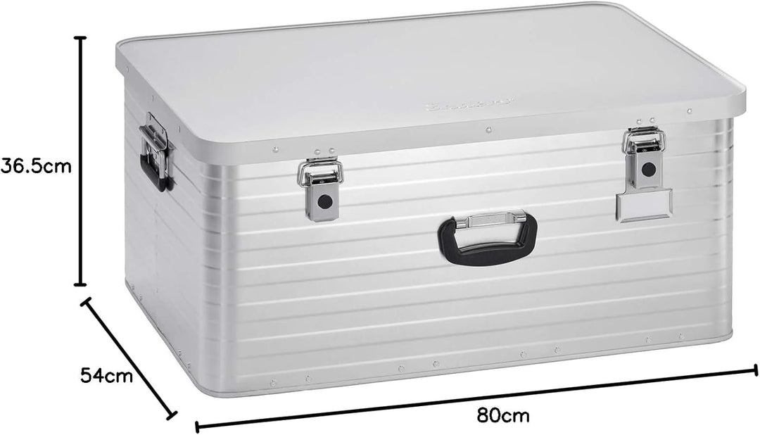 Enders Alubox 130 Liter + Schloss Set, hochwertig verarbeitet, mit Moosgummidichtung, Alukiste flexi