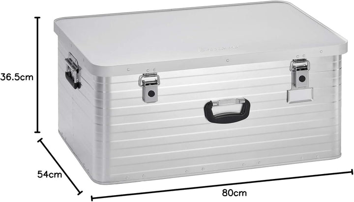 Enders Alubox 130 Liter + Schloss Set, hochwertig verarbeitet, mit Moosgummidichtung, Alukiste flexi