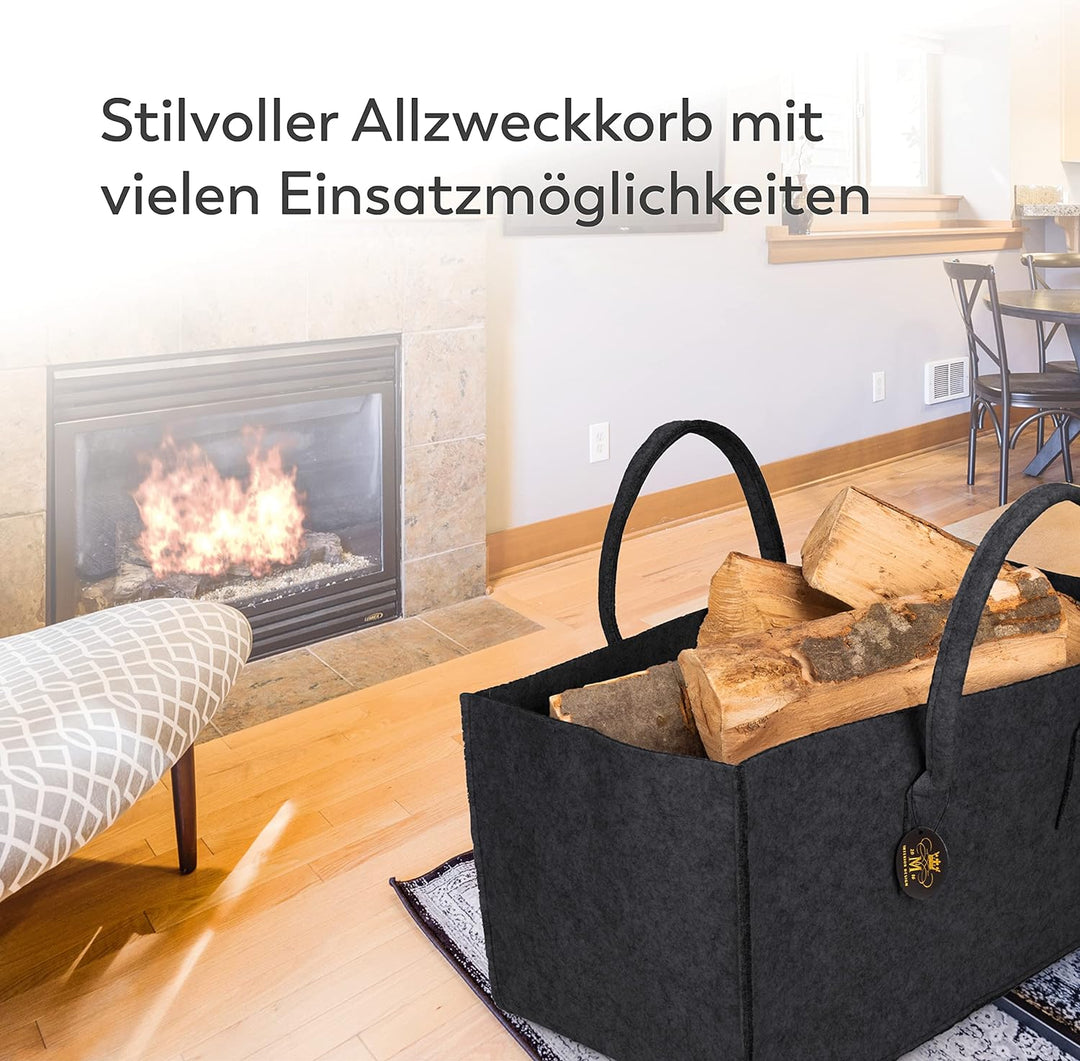 Rubberneck 2er Set Allzweck Filztasche mit Tragegriffen aus Filz, Faltbare Einkaufs-Taschen mit Henk