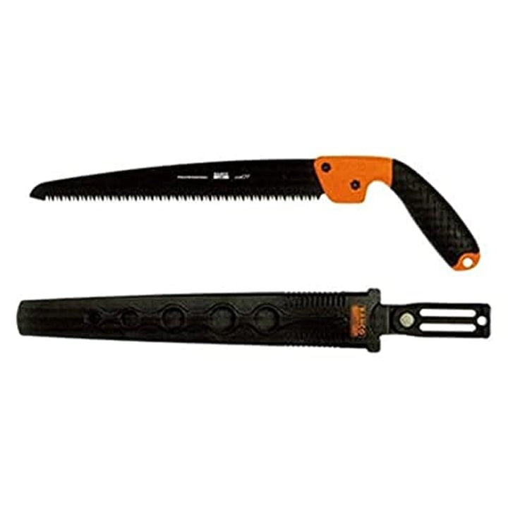 Bahco 4128-JT-H 7 TPI Astsäge mit Sicherheitsholster, Schwarz/Orange, 280 mm