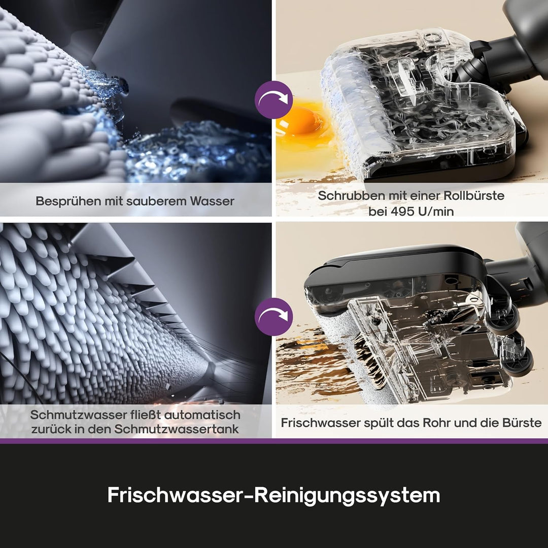 Eureka FloorShine NEW460 Nass-/Trockensauger | 180° Flachlage | 17000 Pa Saugleistung | Kantenreinig