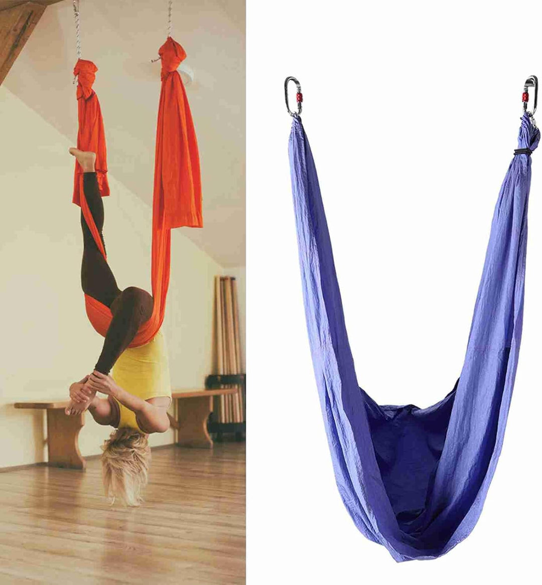 Aerial Yoga Hängematte mit, 6 Griffen Yogatuch für Studio Zuhause Hammock Swing Set für Inversionsüb