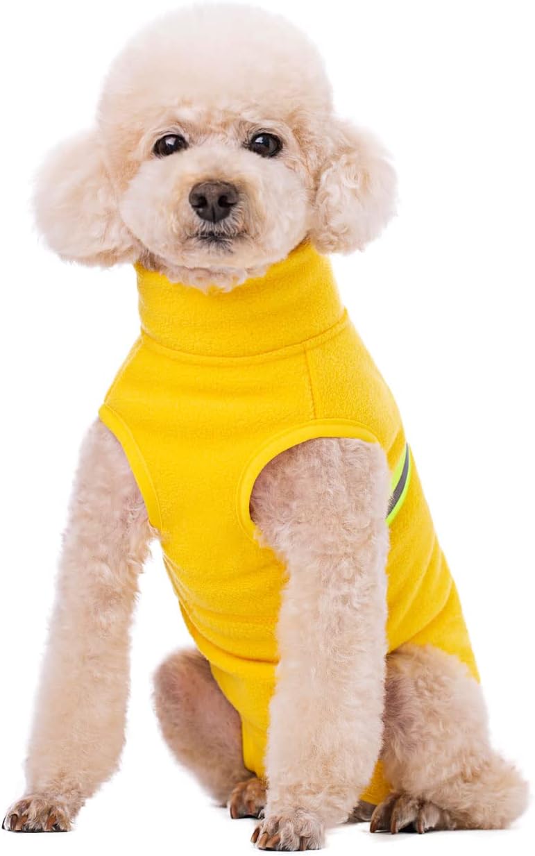 Kleiner Hundepullover, weiches Fleece mit reflektierender Weste, Hunde-Sweatshirt, Welpen-Winterklei