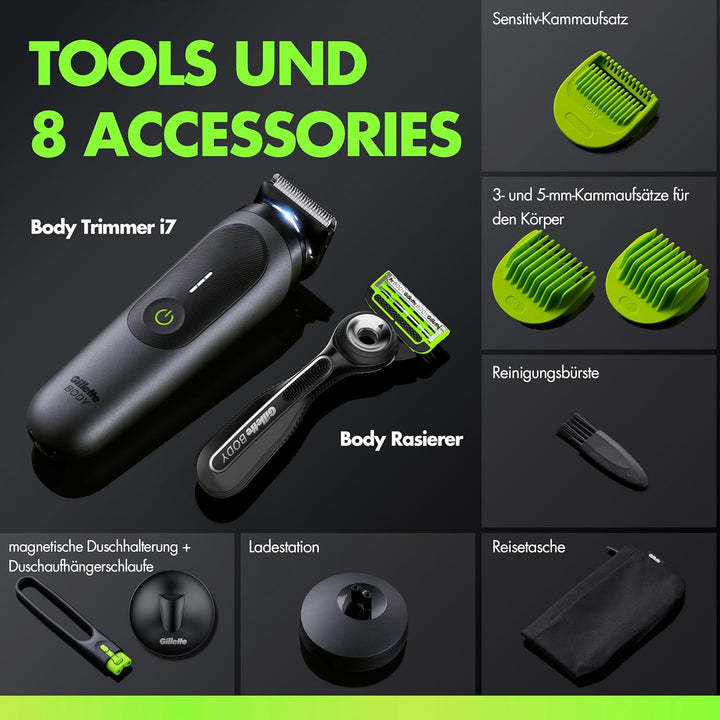 GilletteLabs Body + Intimate, i7 Körpertrimmer und Rasierer