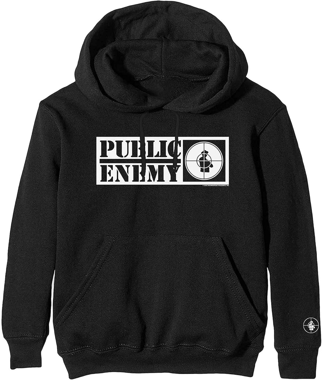 Unbekannt Public Enemy Kapuzenpullover Crosshairs Logo Nue offiziell Unisex Schwarz, S Schwarz