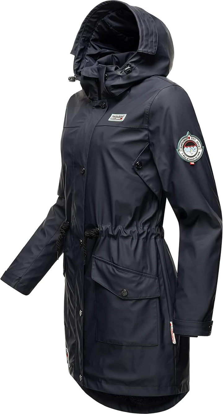 Navahoo Damen wasserdichter gefütterter Regenmantel Deike XS Navy, XS Navy