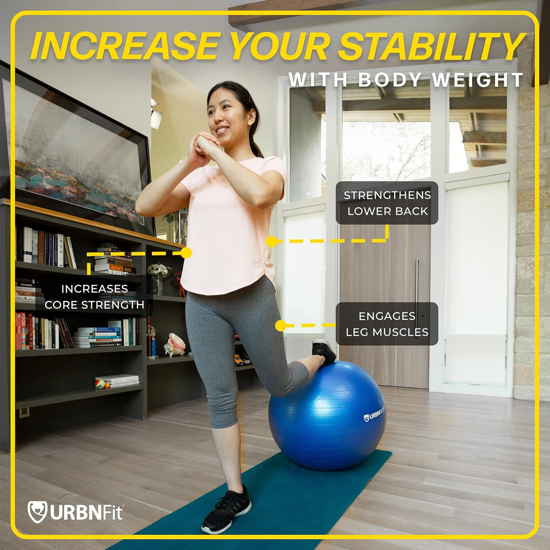 URBNFit Gymnastikball – Yoga-Ball für Workout, Schwangerschaftsstabilität, Anti-Burst, Schweizer Bal