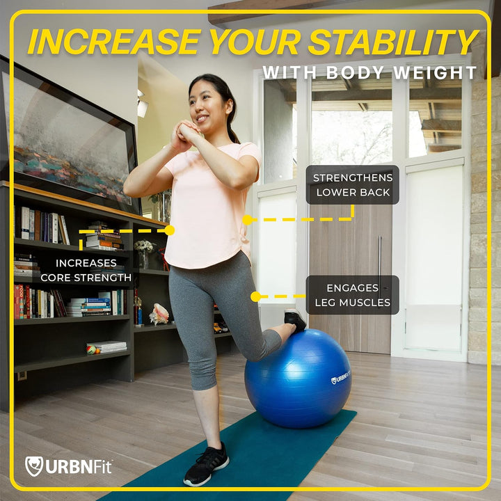 URBNFit Gymnastikball – Yoga-Ball für Workout, Schwangerschaftsstabilität, Anti-Burst, Schweizer Bal