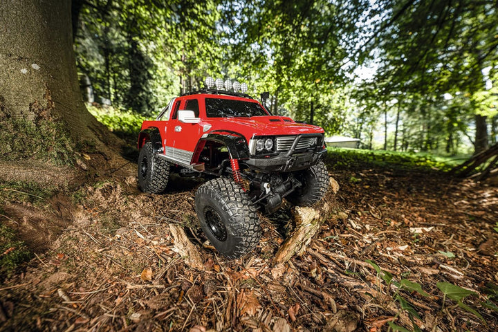 Carson 500404240 1:8 Pickup Crawler 2.4 GHz 100% RTR rot - Ferngesteuertes Auto, RC, inkl. Batterien