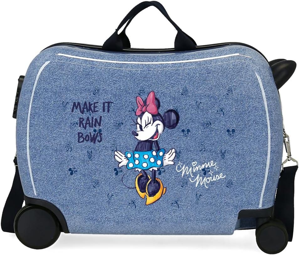 Disney Minnie Make it Rain Bows Kinder Koffer Blau 50 x 38 x 20 cm starres ABS Seitenkombinationssch