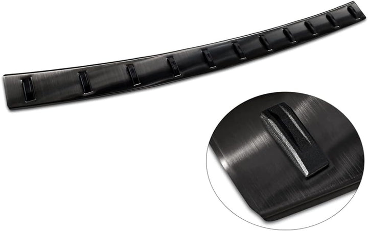 Avisa Schwarz Edelstahl Heckstossstangenschutz kompatibel mit Volkswagen T-ROC & T-ROC Cabrio 2017-2