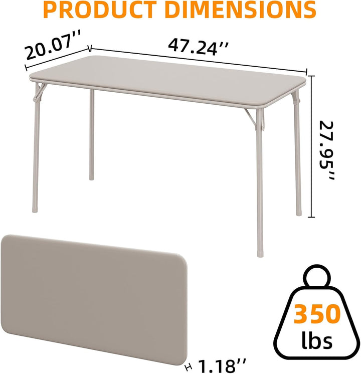 Klappbarer Campingtisch 120 * 71 * 51cm Stabil | Klapptisch Esstisch Mit PU-Leder-Oberfläche &amp; Metal