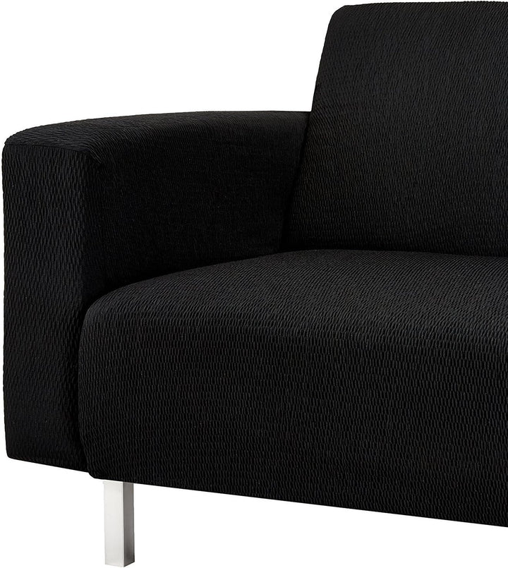 Martina Home - Sofabezug für Chaise Longue, Modell Túnez, Stoff, Schwarz, kurzes Eckteil rechts, 32x