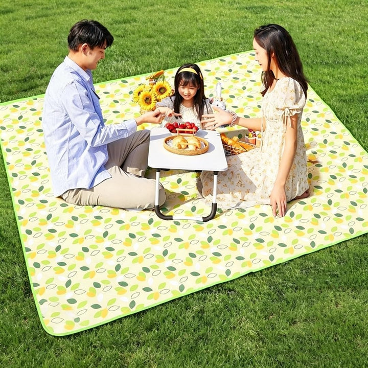 Picknickdecke, Schottenkaro, Picknickmatte mit Tragegriff, faltbar und tragbar, Picknick-Campingdeck