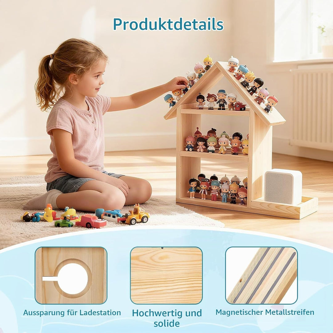 to-nie Regal Kinderzimmer Hausform für bis zu 85 to-nie - to-niebox Regal für to-nie Box und Figuren