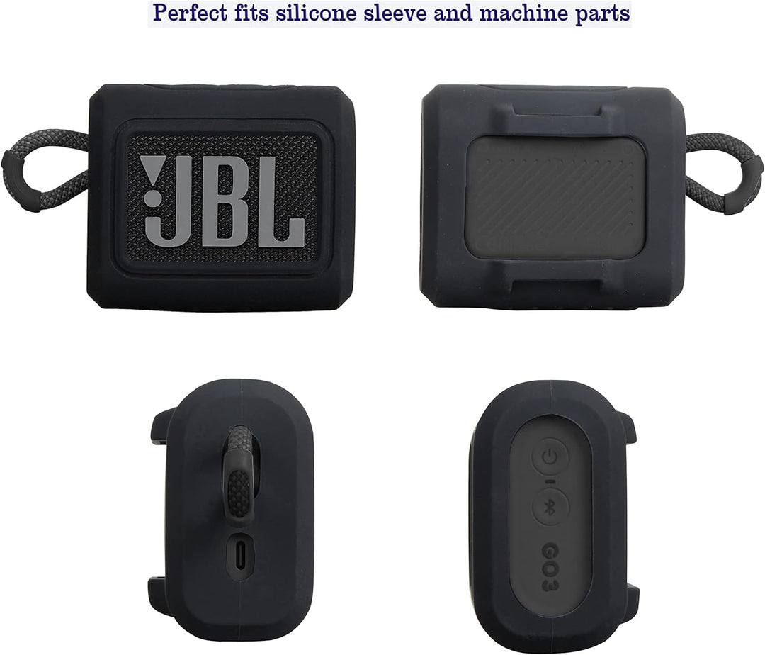 Hermitshell Silicone Sleeve is Suitable for JBL GO 4 /JBL GO 3 Wasserfester, tragbarer Lautsprecher(