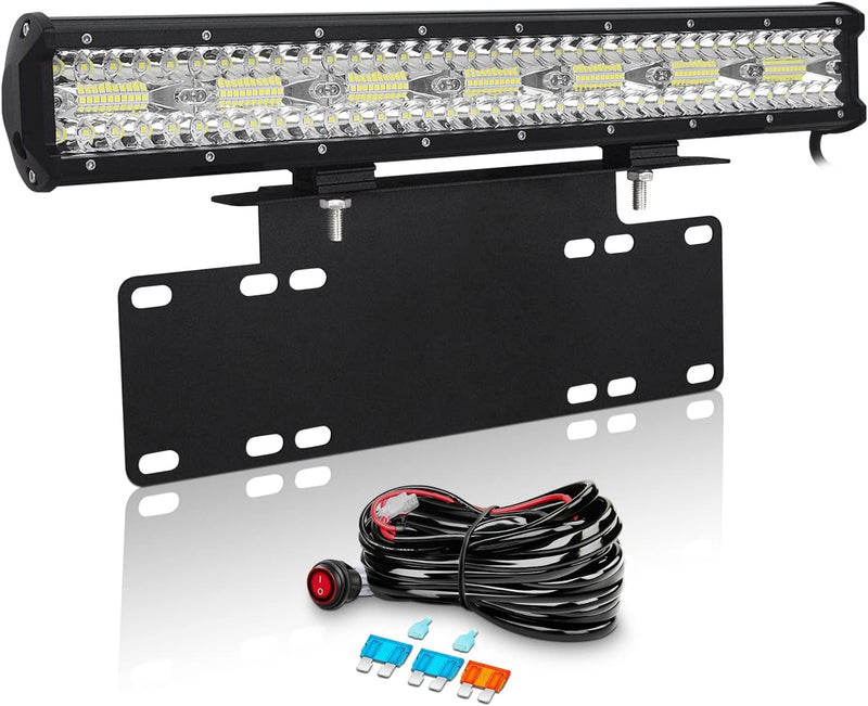 Willpower 20 Zoll 51CM 420W Led Arbeitsscheinwerfer Bar + Kennzeichenhalter + Kabelbaum Led Scheinwe