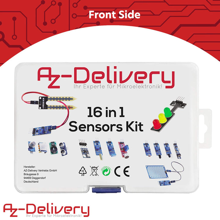 AZDelivery 5 x 16 in 1 Kit Zubehörset mit Sensoren und Modulen kompatibel mit Arduino und Raspberry
