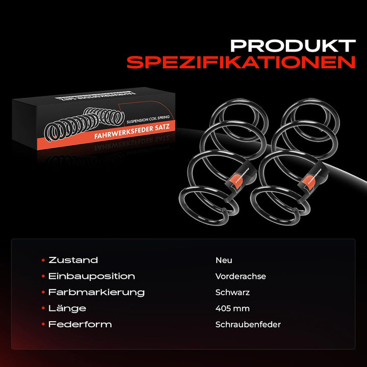 Frankberg 2x Federn Fahrwerksfeder Vorderachse Kompatibel mit X3 F25 xDrive35i SUV 2010-2017 Replace