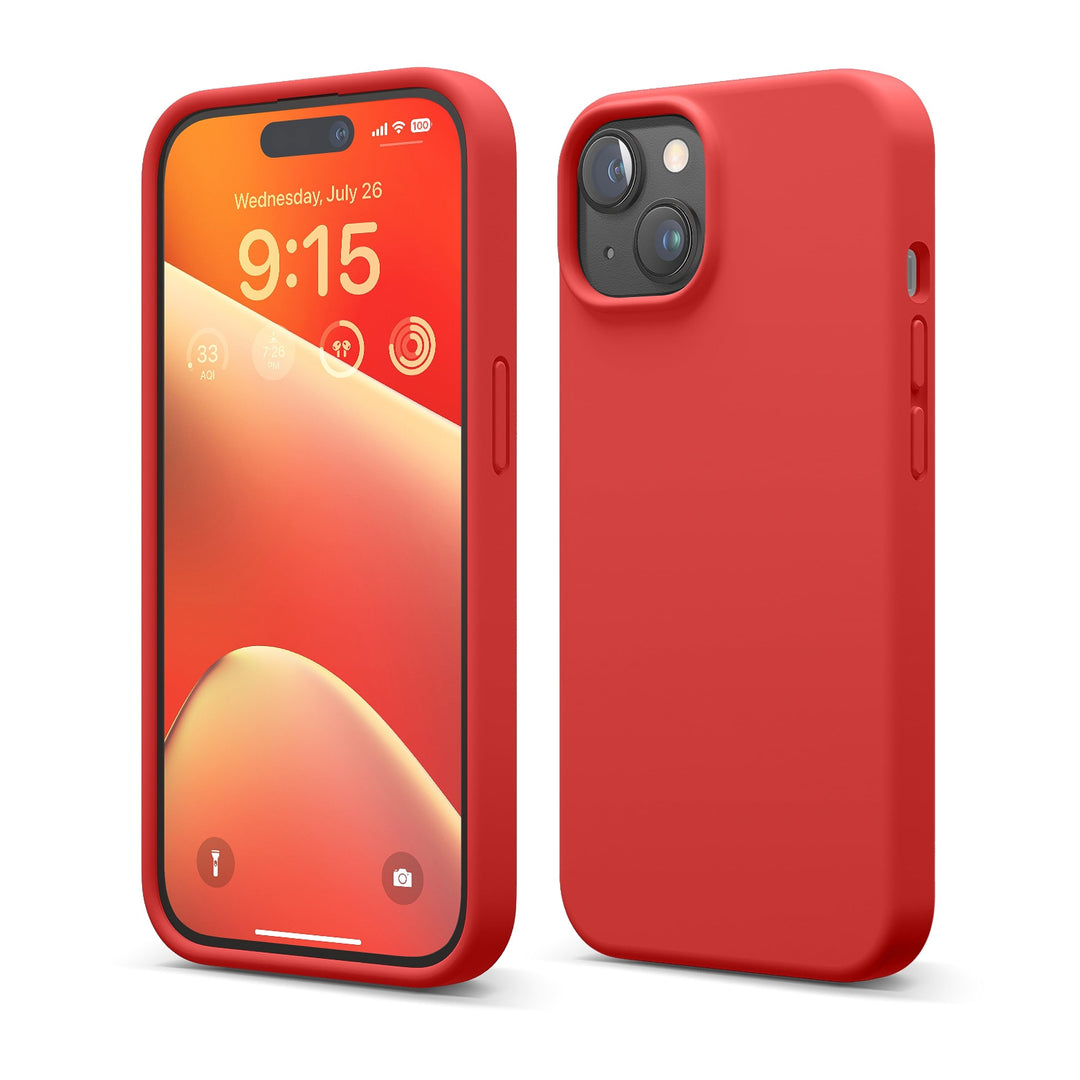elago Flüssig Silikon Case Kompatibel mit iPhone 15 Hülle, Premium Silikon Handyhülle, Ganzkörper Sc