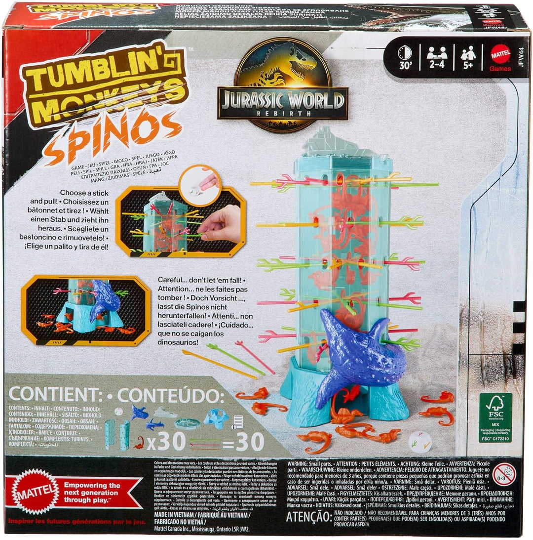 Mattel Games S.O.S. AffenalarmJurassic World: Die Wiedergeburt -Spiel für Kinder und Familie mit Oze