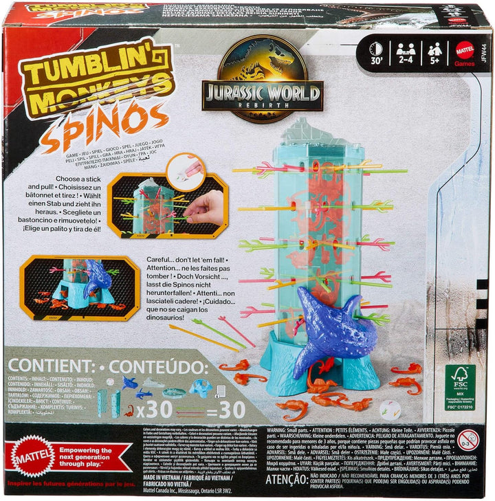 Mattel Games S.O.S. AffenalarmJurassic World: Die Wiedergeburt -Spiel für Kinder und Familie mit Oze