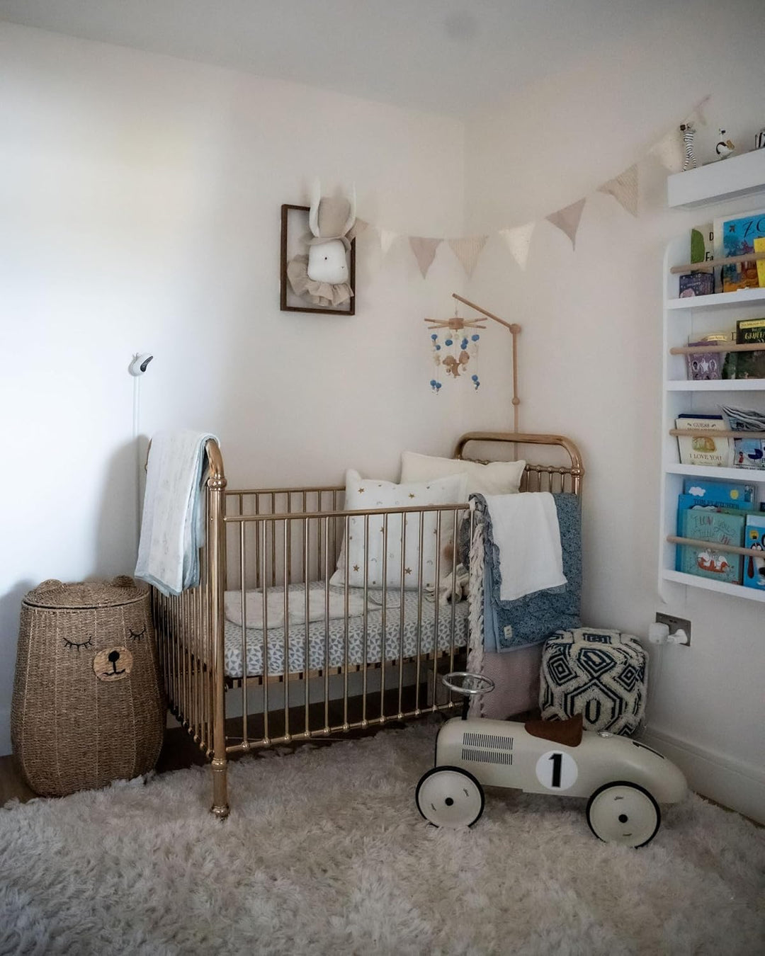 Aufbewahrungskorb aus Seegras Bärenform natürlich beige 68 cm Fulan