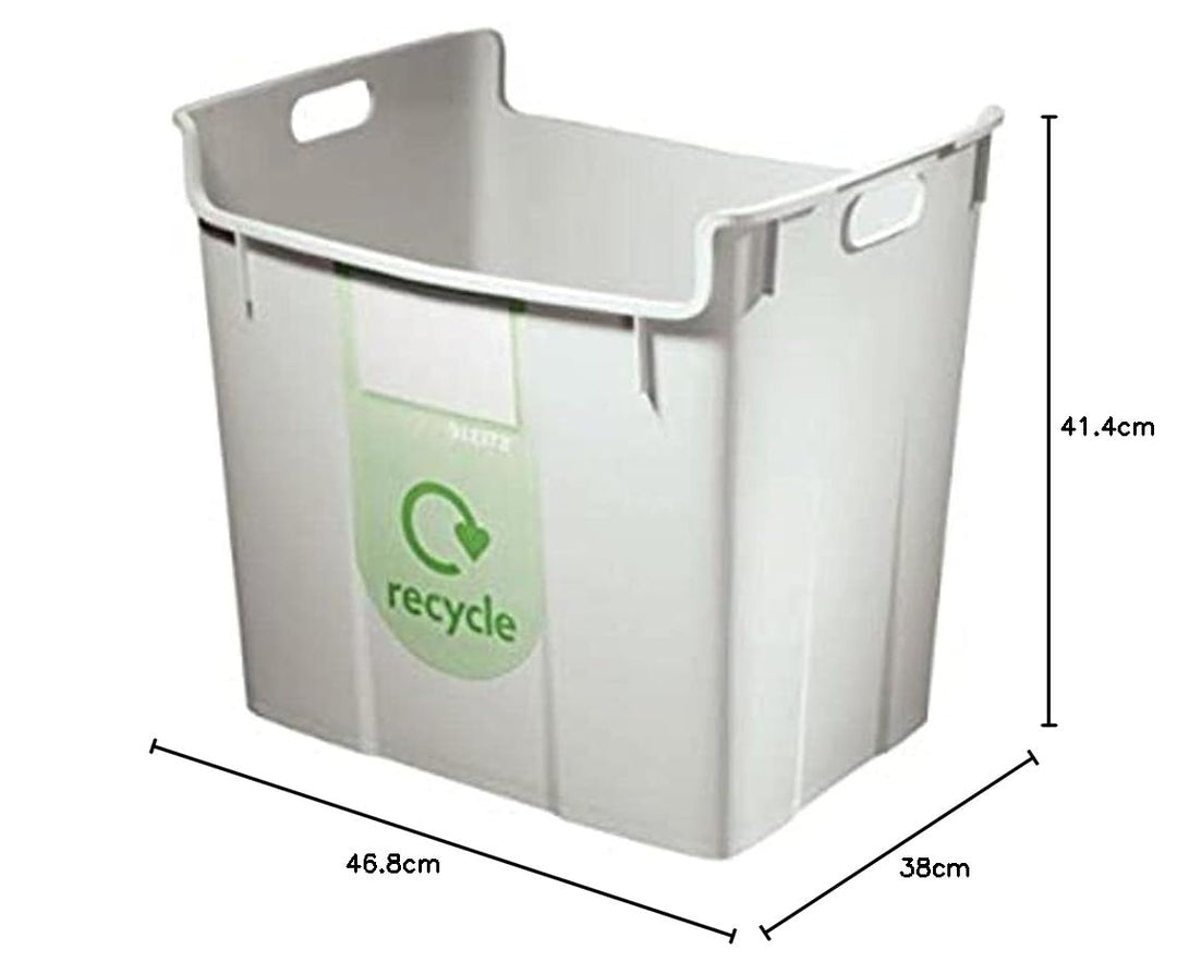 Leitz Wertstoffsammelbehälter 40 Liter, Grau, 52090085, Grau
