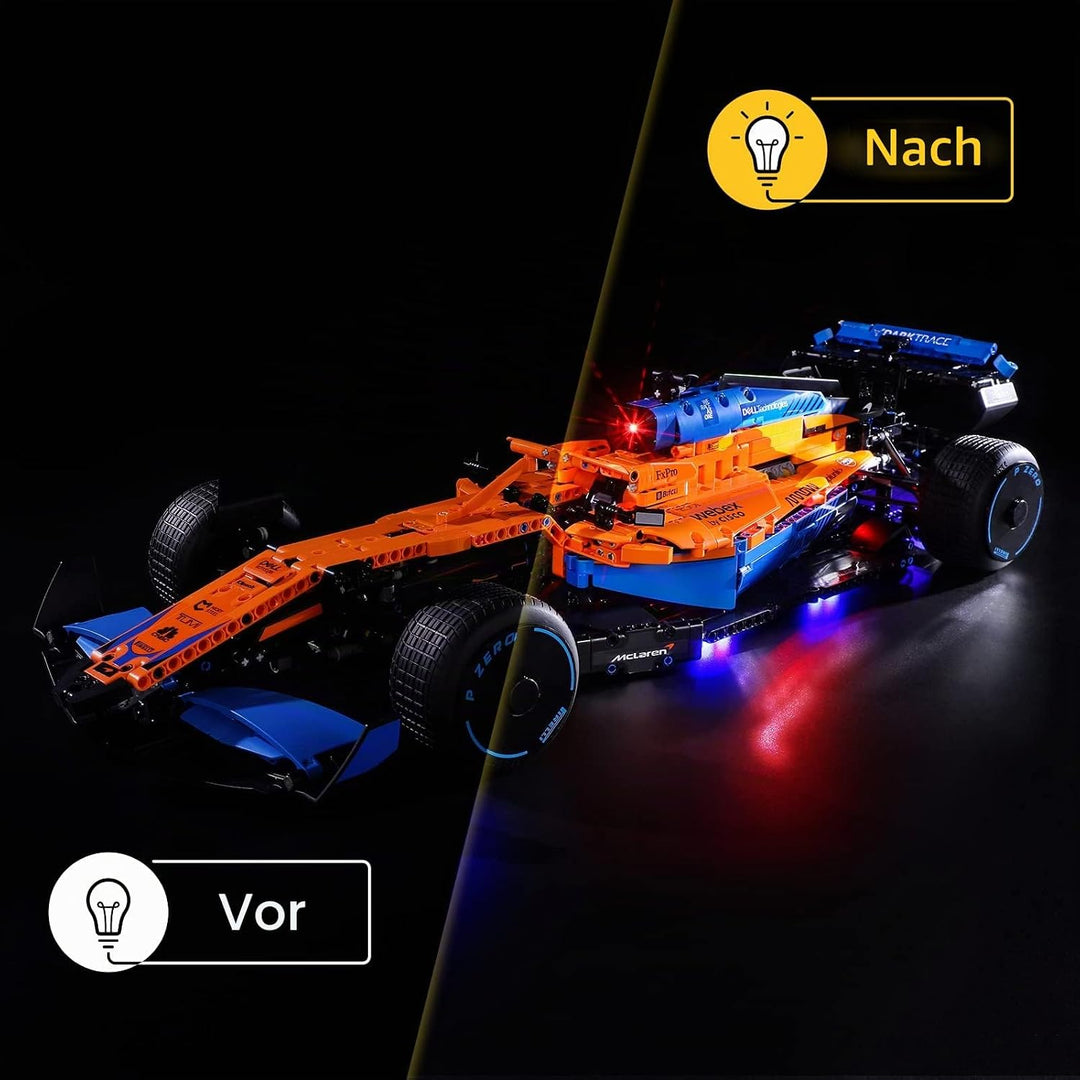 YEABRICKS LED Licht für Lego-42141 Technic McLaren Formula 1 Race Car Bausteine Modell (Lego Set Nic