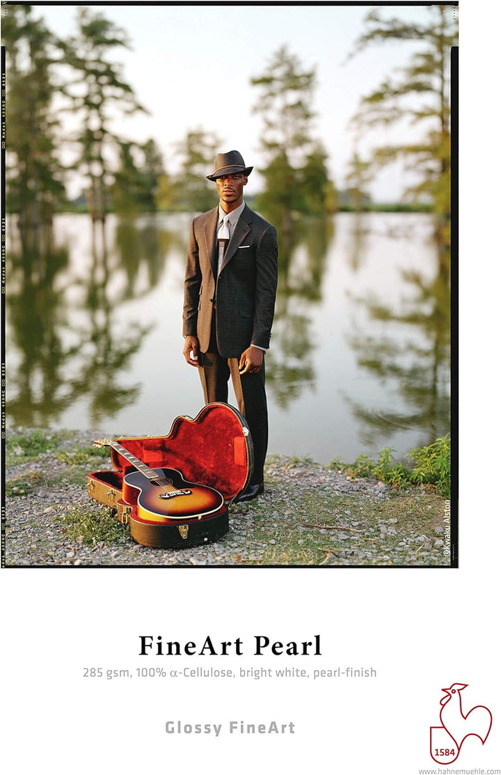 Hahnemühle Inkjet Fotokarten, Mini Foto-Postkarten, FineArt Pearl, perlglänzend, hellweiss, 30 Blatt
