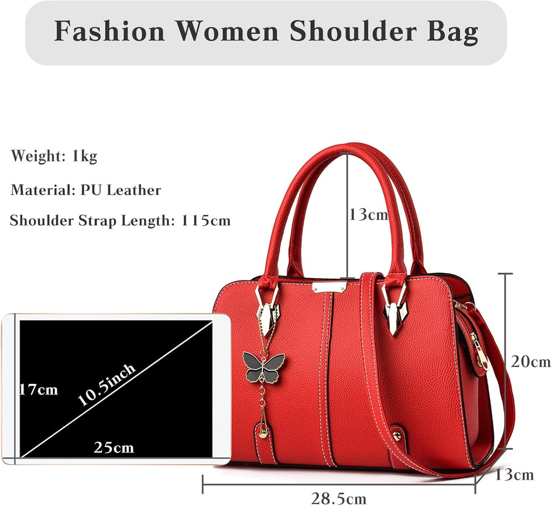 FANDARE Damen Handtasche Tote Beutel PU-Leder Umhängetaschen Schultertasche Wasserdicht Henkeltasche
