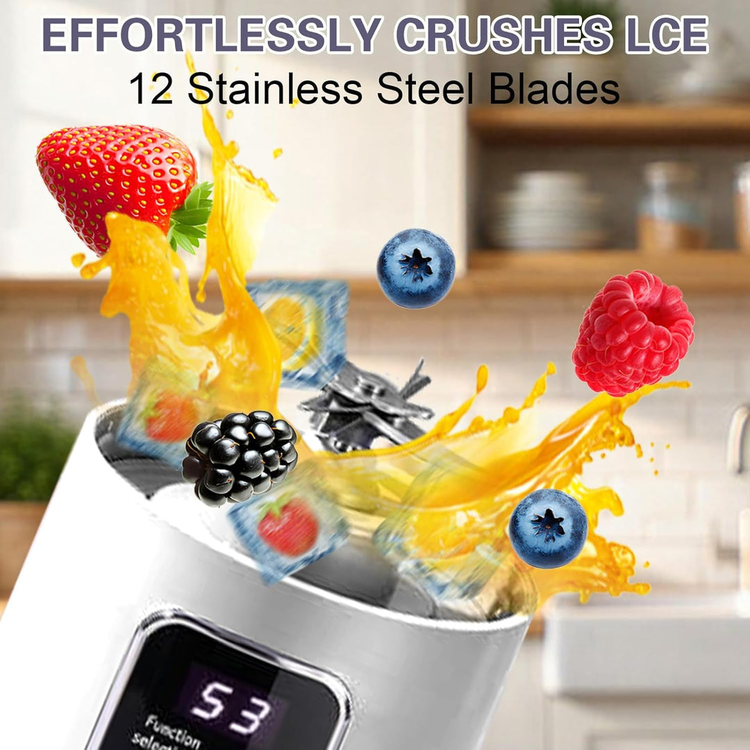 Tragbarer Mixer Smoothie Maker To Go, 450 ml Portable Blender, Mini-Standmixer mit 12 Klingen und LE