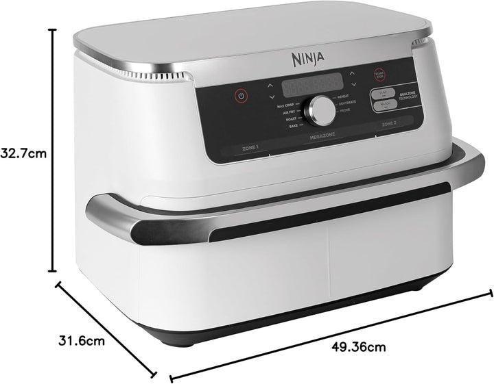 Ninja AF500EUWH Foodi FlexDrawer Heissluft-Fritteuse weiss