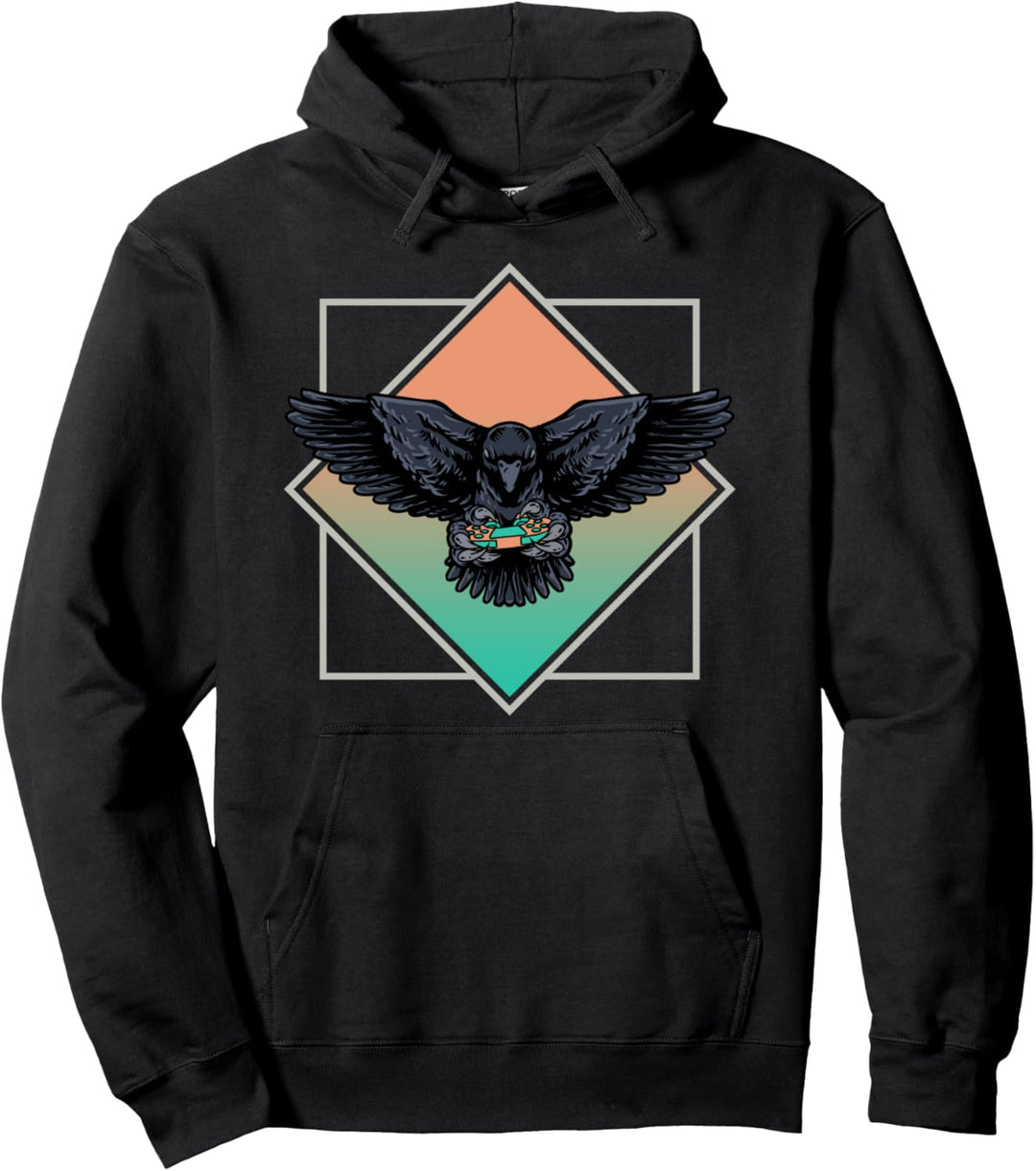 Rabe Gaming Black Krähe Video Gamer Aesthetic Pullover Hoodie