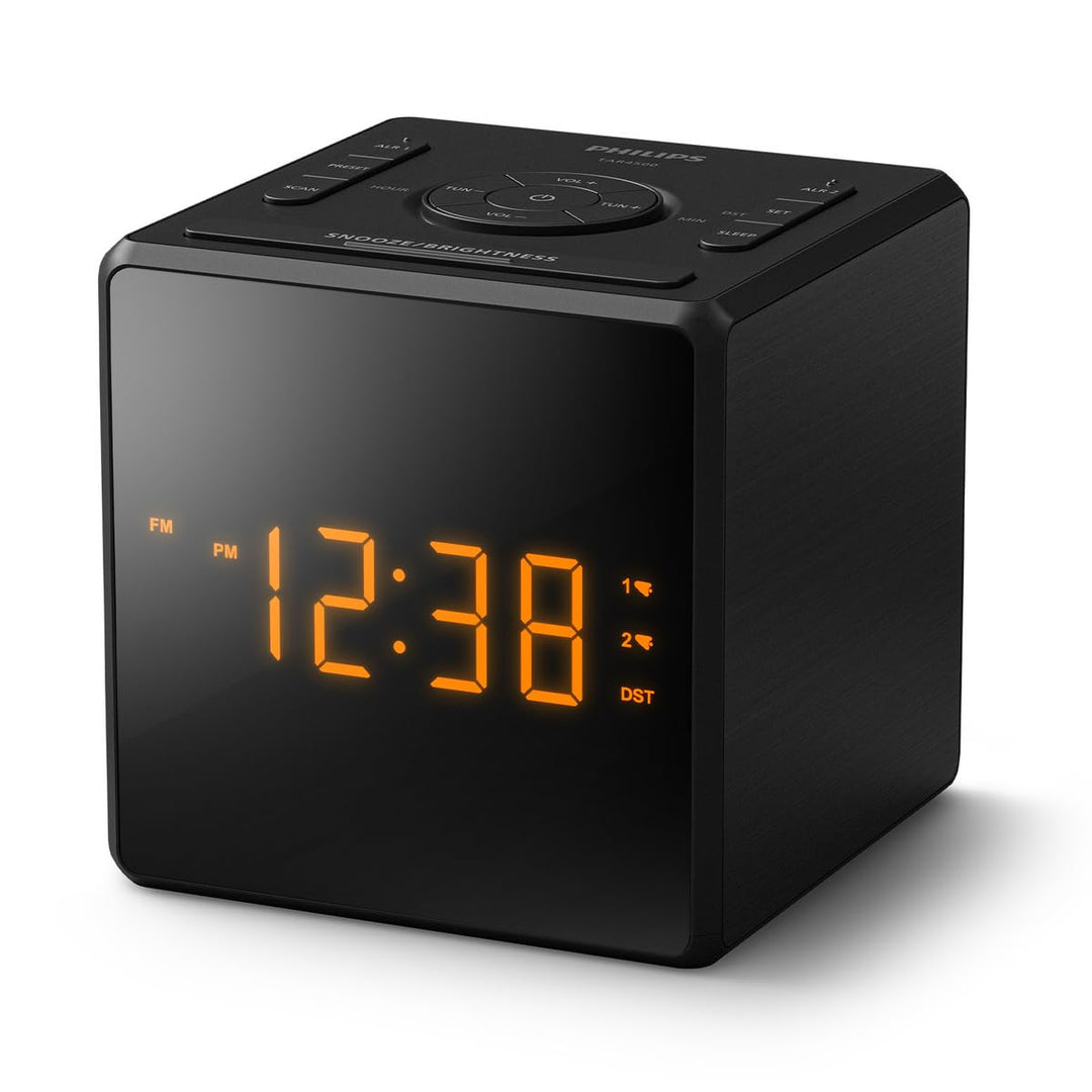 Philips TAR4500 Dual-Alarm FM Radiowecker mit USB-C-Ladeanschluss