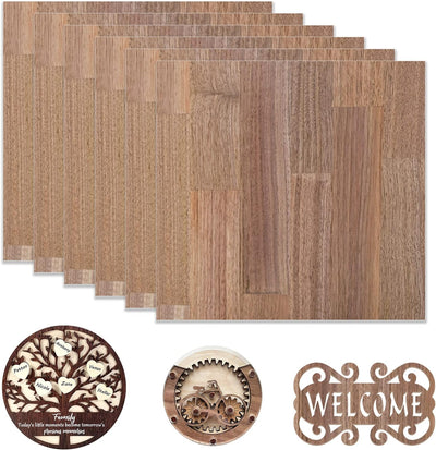 6 Stück 30cmx30cm Schwarznuss Gesperrtes Sperrholz, Unbearbeitetes Holz für Laserschneid-Gravurgerät