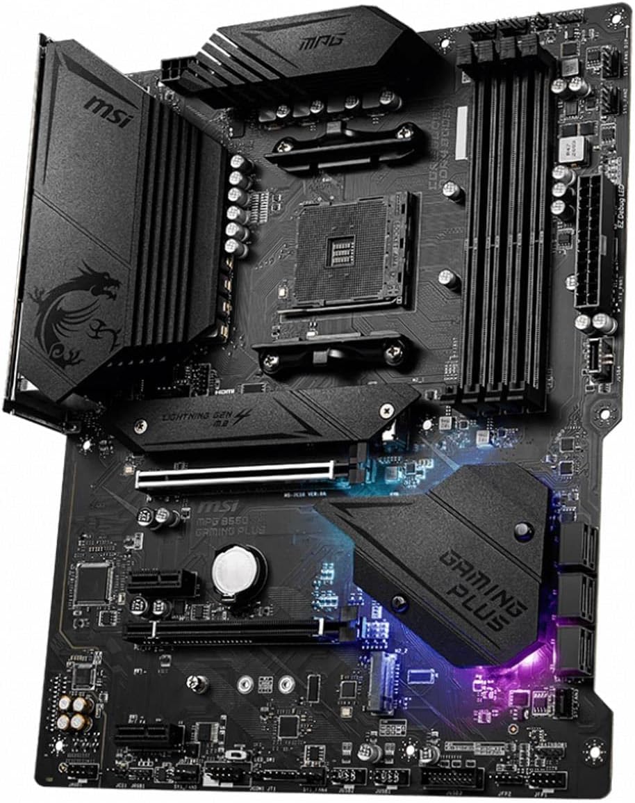 MSI MPG B550 Gaming Plus (ATX AMD AM4 DDR4 M.2 USB 3.2 Gen 2 HDMI ATX Gaming Motherboard AMD Ryzen™