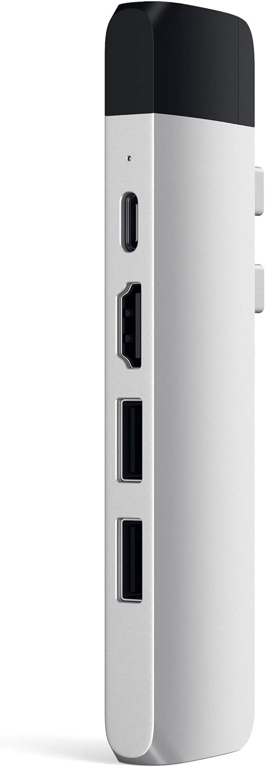 SATECHI Type-C Pro Hub Adapter mit Ethernet – 4K HDMI, USB-C PD, Gigabit Ethernet, USB 3.0, Micro SD