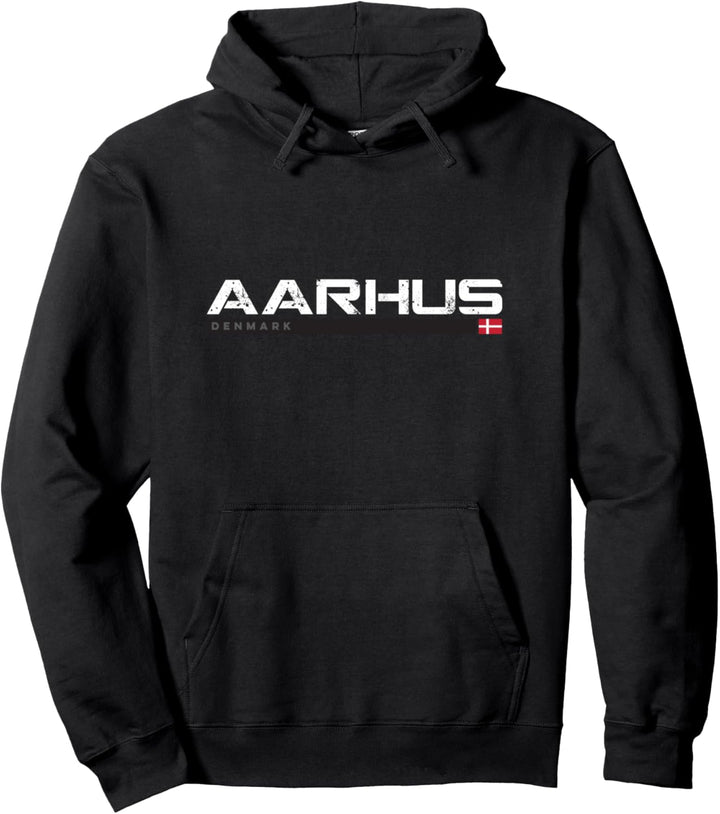 Aarhus Denmark Retro Pullover Hoodie