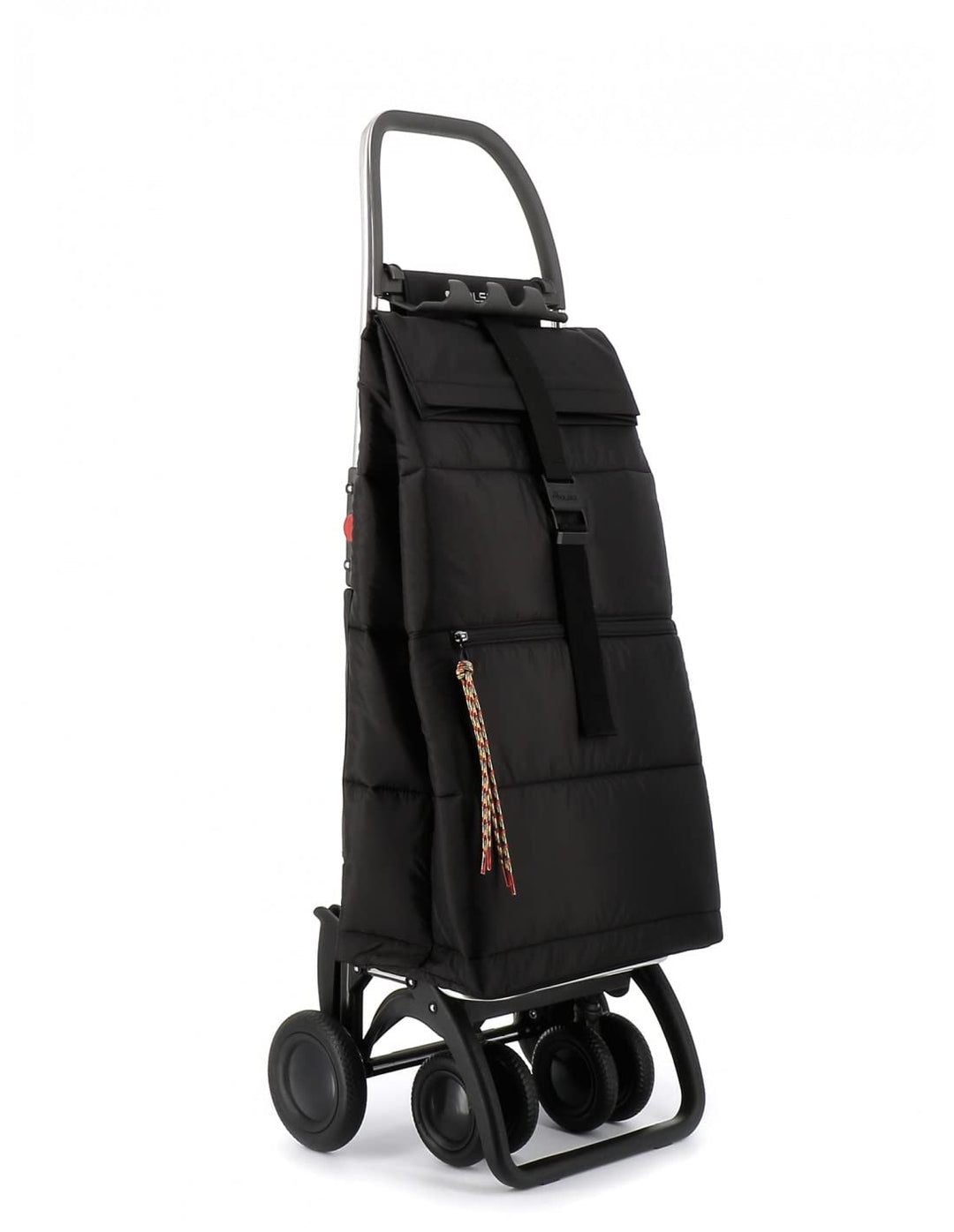 Klappbarer Einkaufstrolley Rolser Big Polar 4 Räder (2 drehbare) - Schwarz 4 Räder 2 davon drehbar Z