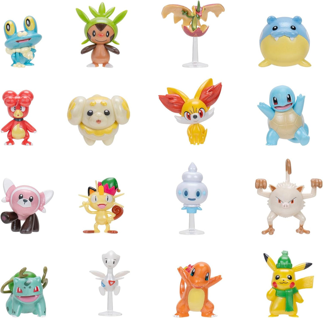 Pokémon PKW3623 - Battle Figure Adventskalender 2024, offizieller Pokémon Kalender mit 24 Überraschu
