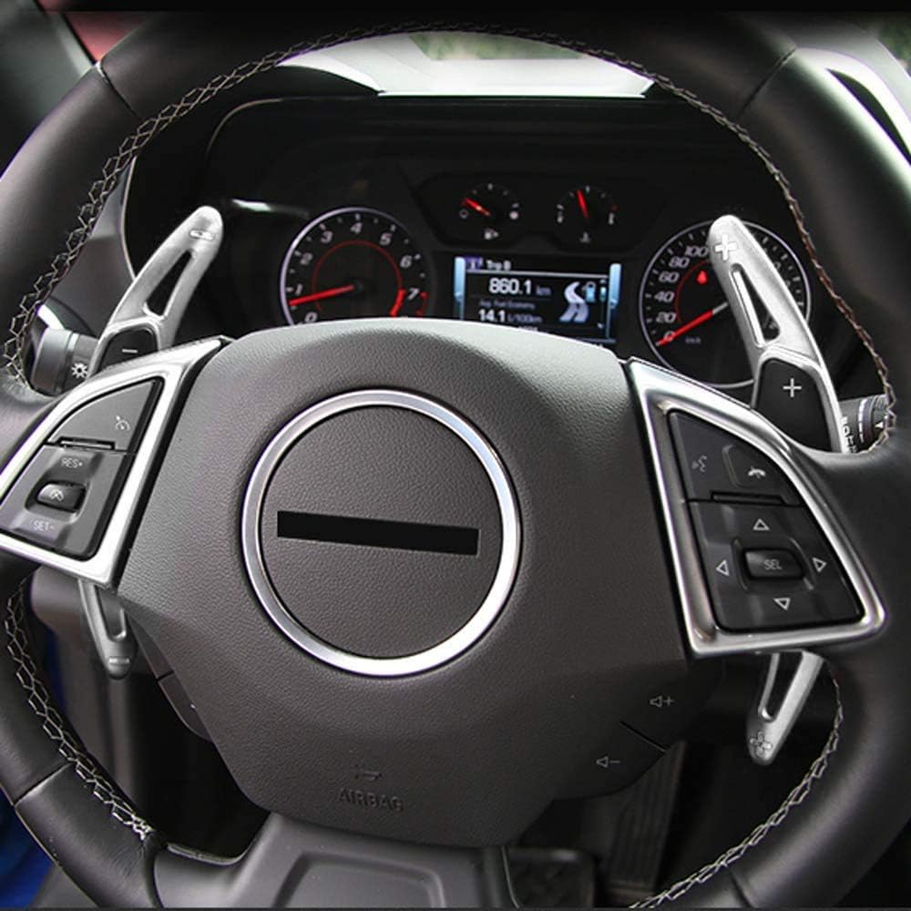 HIBEYO 2PCS Metall Ersatzsatz Lenkräder Schaltwippen für Chevy Chevrolet Camaro 2016-2019, C7 Corvet