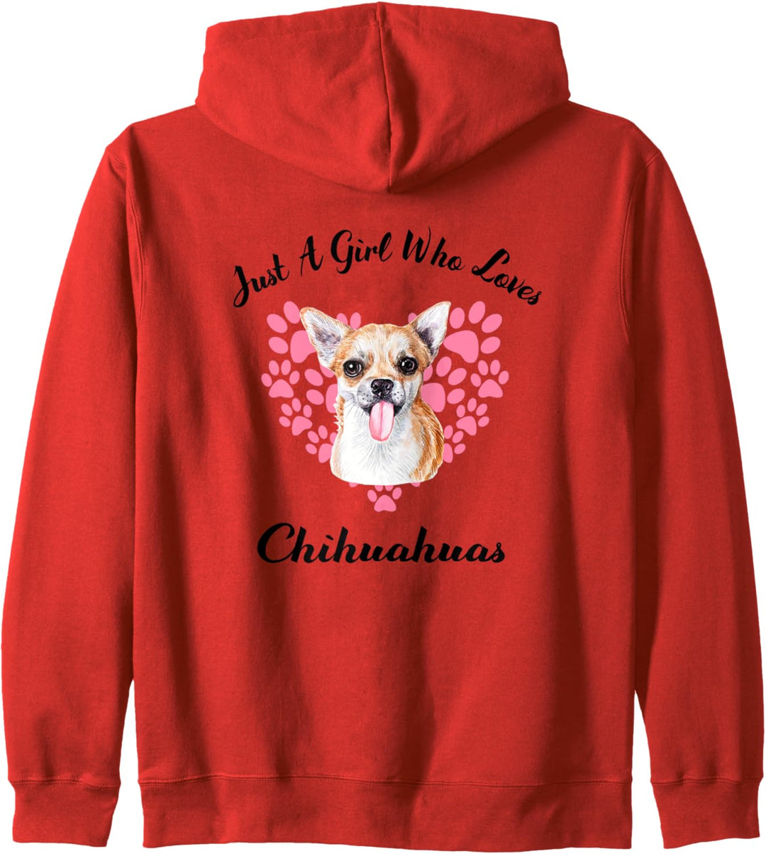 Just A Girl Who Loves Chihuahuas Hunde Süsser Welpe Kapuzenjacke