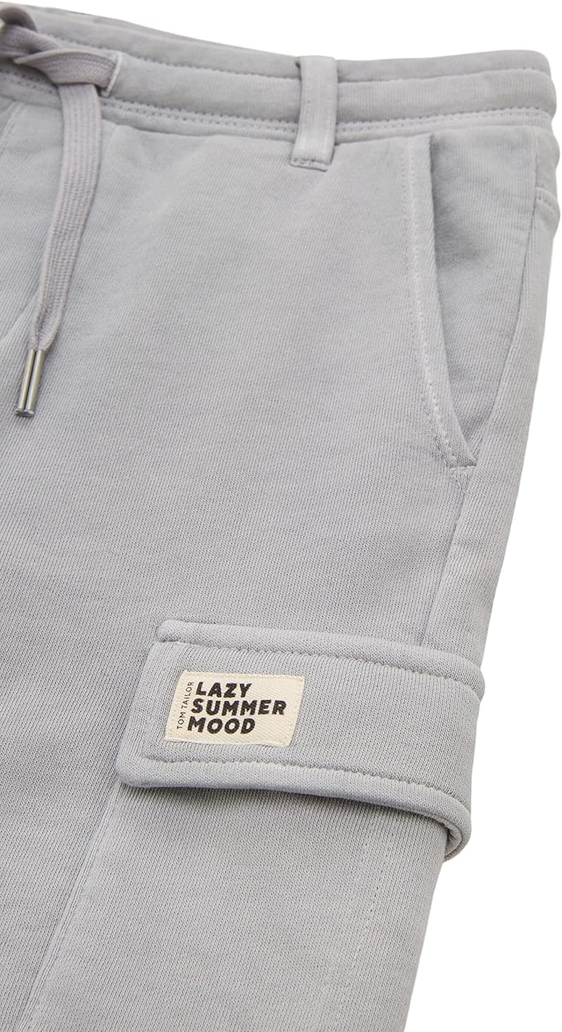 TOM TAILOR Jungen Kinder Cargo Bermuda Sweatshorts 152 17590 - Smoky Grey, 152 17590 - Smoky Grey