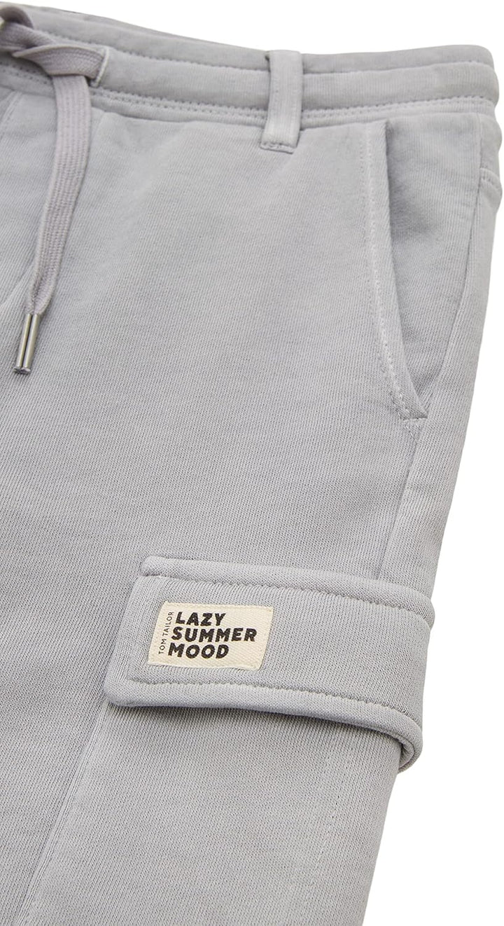 TOM TAILOR Jungen Kinder Cargo Bermuda Sweatshorts 152 17590 - Smoky Grey, 152 17590 - Smoky Grey