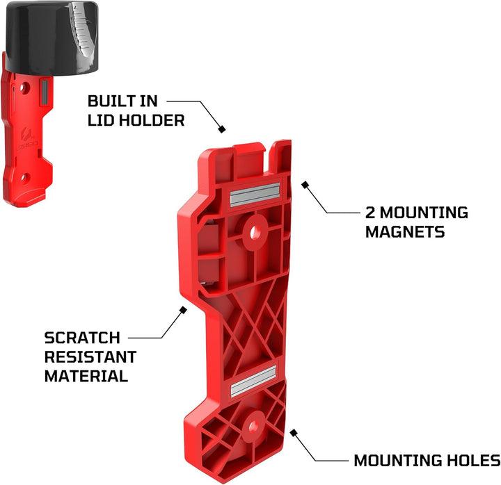 EZRED Magnetischer Sprühdosenhalter, 3 Stück, flexibel, nicht beschädigender Polymer-Deckelhalter, R