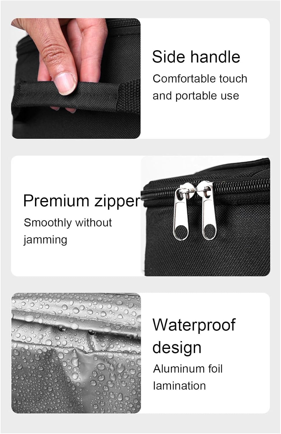 Rollender Kühlerer, 43L Isoliertasche Picknicktaschen, Wasserdichte Isolierte Kühltasche mit Griff u
